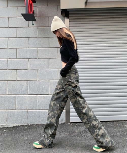 「meJane」 カーゴパンツ S カーキ レディース_画像6