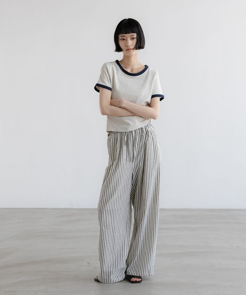 「LOWRYS FARM」 イージーパンツ MEDIUM ホワイト系その他 レディース_画像6
