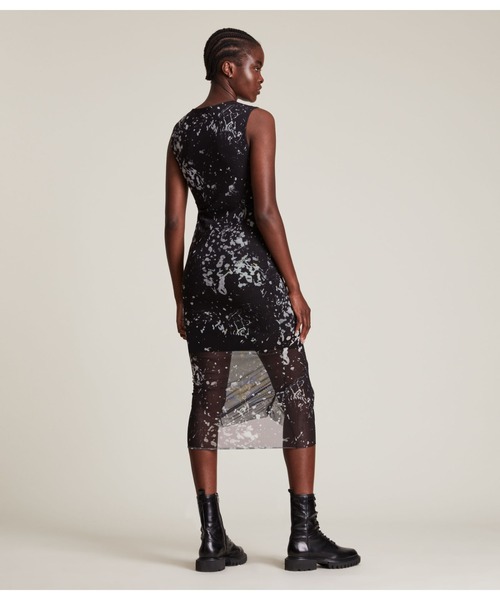 「ALLSAINTS」 ノースリーブワンピース 6 ブラック レディース_画像6