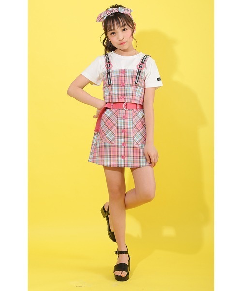 スカート PINKHUNT ベルト付きチェック柄スカート 3683K (トップス別売) キッズ 子供服 女の子 | PINKHUNT | 03