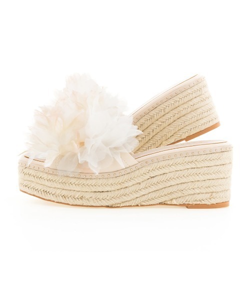 RANDA グラデーションフラワーウェッジサンダル ランダ RANDA グラデーションフラワーウェッジサンダル （BEIGE