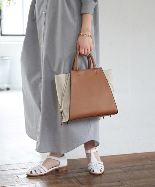 SLOBE IENA バッグ ハンドバッグ ステッチデザインバッグ◇ : ZOZOTOWN  