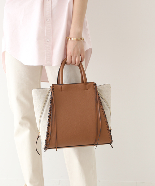 SLOBE IENA バッグ ハンドバッグ ステッチデザインバッグ◇ : ZOZOTOWN  