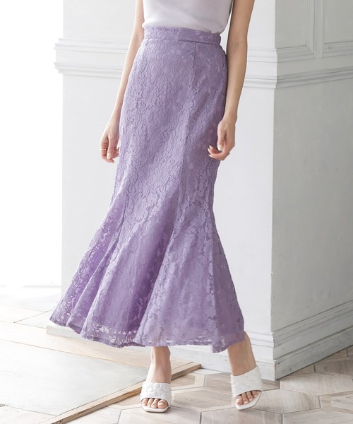 Julia Boutique スカート 総レースロングマーメイドスカート