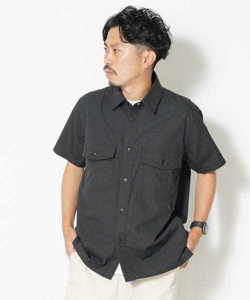 snow peak スノーピーク　焚火　TAKIBI ブラック　シャツ L　絶版 Takibi Light Ripstop Shirt | Snow Peak