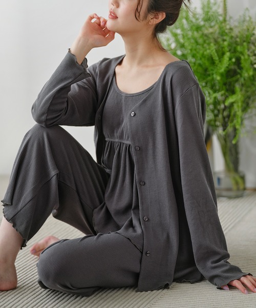 フワフワ素材のルームウェアセット ルームウェア 上下セット もこもこ レディース ふわふわ パジャマ 冬