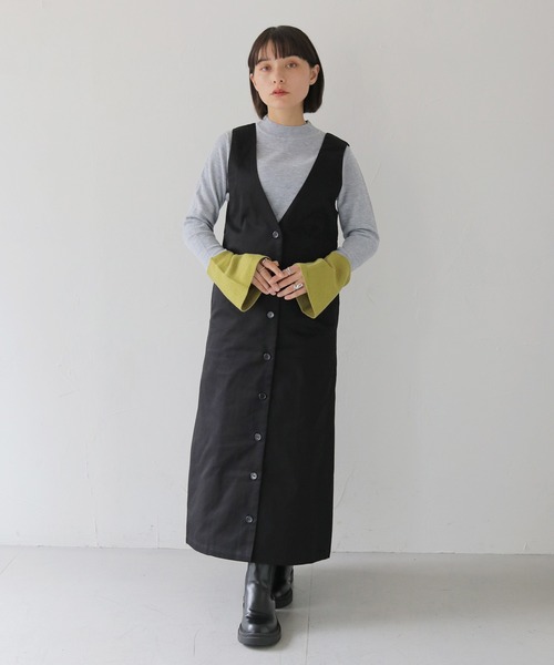 rosy monsterバックリボンジャンパースカート　ネイビー rosy monsterバックリボンジャンパースカートネイビー