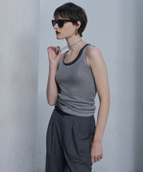 ジョゼムーン タンクトップ JOSE MOON タンクトップ ノースリーブ RIB TANK TOP/リブタンク