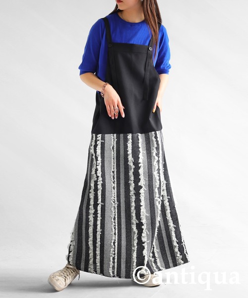✳︎アンティカ　ジャガードワンピース✳︎ antiqua（アンティカ） ワンピース ブラックジャガードワンピース