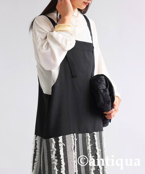antiqua（アンティカ） ワンピース ブラックジャガードワンピース