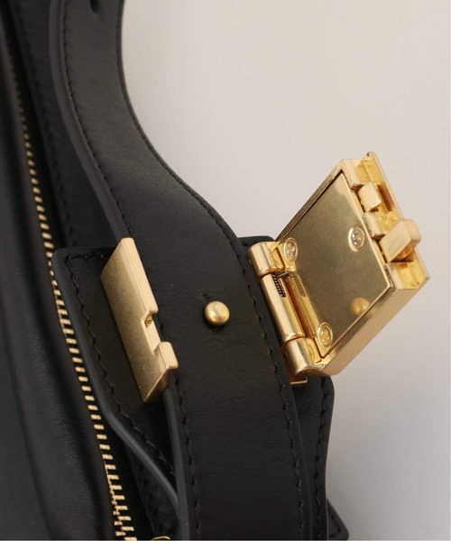 美品　21AW ORSETTO レザーハンドストラップバッグ 黒 ゴールド ORSETTO ショルダーバッグ バッグ レディース 「ORSETTO