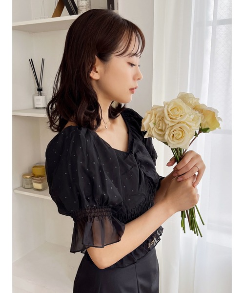 MIIA（ミーア） ブラウス シャツ パフスリーブブラウス レディース