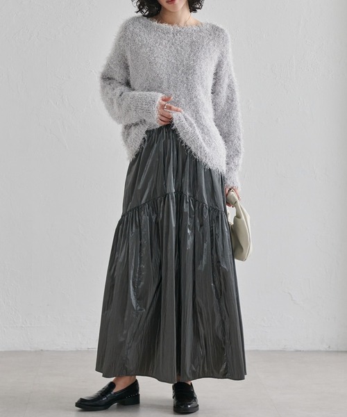 RANAN（ラナン） スカート シャイニーボリュームティアードスカート