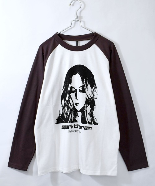 おしゃれスタ tシャツ oversize raglan sleeve print long T