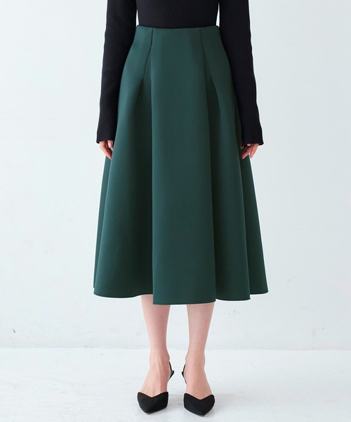 Cruciani フリンジ ティアード スカート ニット フレア ボリューム RUIRUE BOUTIQUE スカート ストレッチ ｜ 選べるシルエット・丈