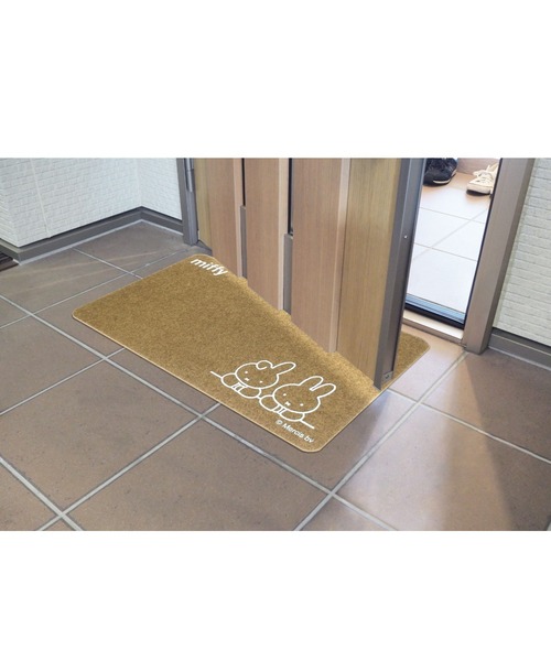 　ミッフィー　ラグ　麻 Miffy（ミッフィー） ラグ ラグマット 屋内・屋外兼用玄関マット