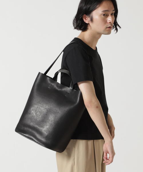 SLOW × BEAMS　Bono Tote　トートバッグ　黒　ブラック　レザー BEAMS（ビームス）【別注】SLOW/ TOTE（バッグ トートバッグ
