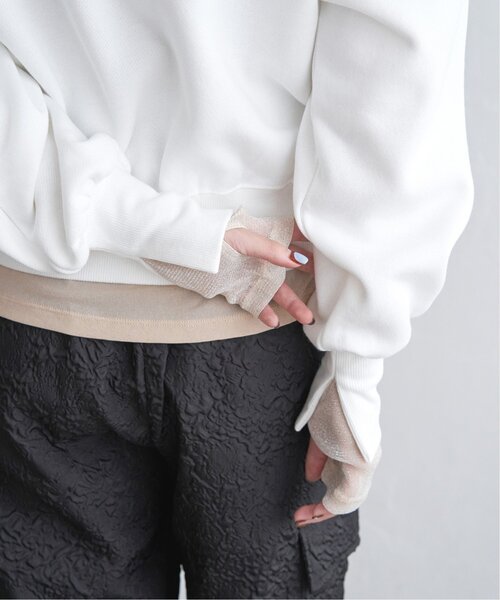 notch. tシャツ ラメシアー切り替え袖ロンT レディース : ZOZOTOWN