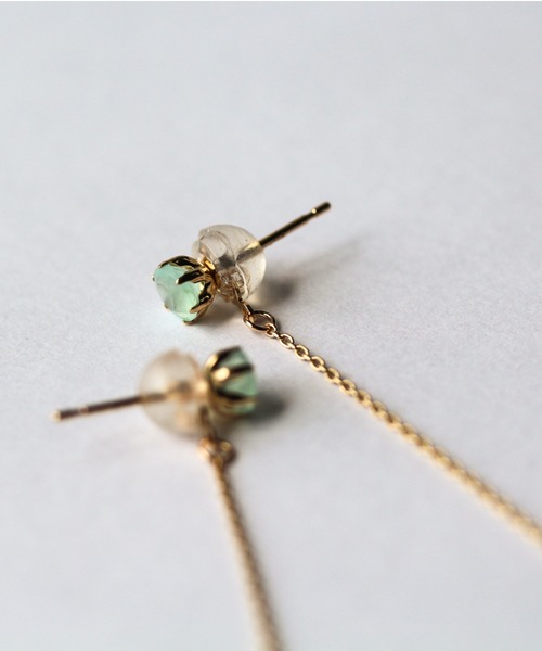 cui-cui（キュイキュイ） ピアス ブルーオパール チェーン ピアス