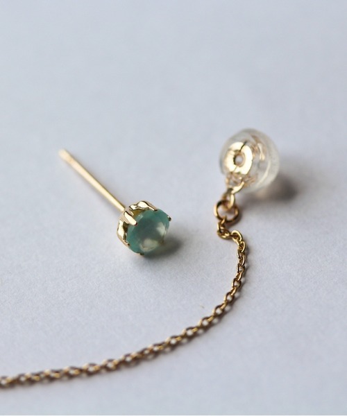 cui-cui（キュイキュイ） ピアス ブルーオパール チェーン ピアス