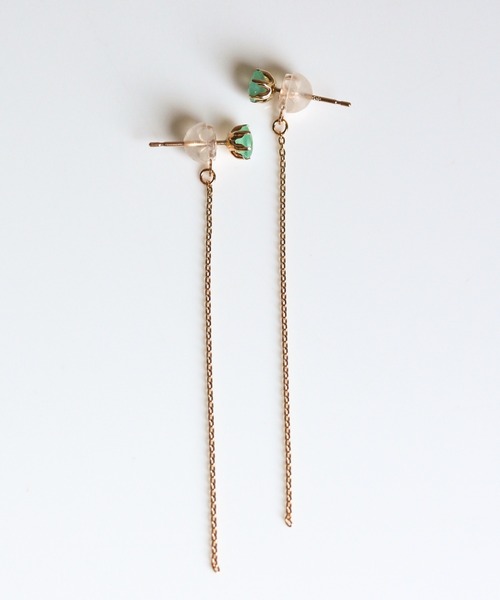 cui-cui（キュイキュイ） ピアス ブルーオパール チェーン ピアス