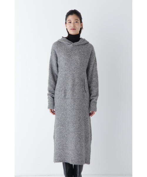 美品PAULE KAニットワンピースドレスウールモヘアベルト付S