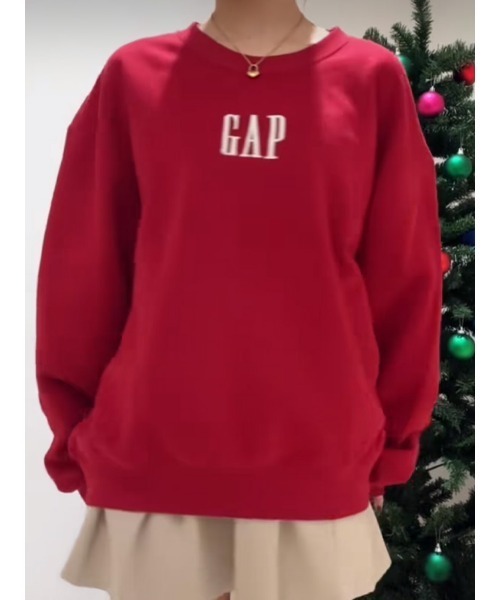旧ロゴ　GAP スウェット　S レッド GAP トレーナー スウェット ヴィンテージソフト GAPロゴ
