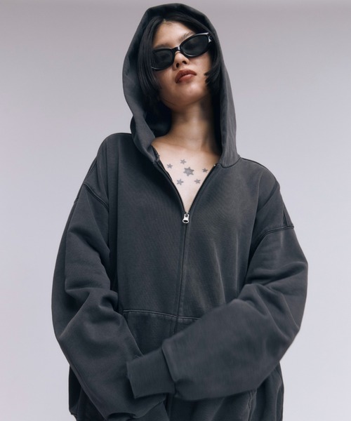 JOSE MOON人気フーディー JOSE MOON パーカー OVERDYE ZIP HOODIE/オーバーダイジップ