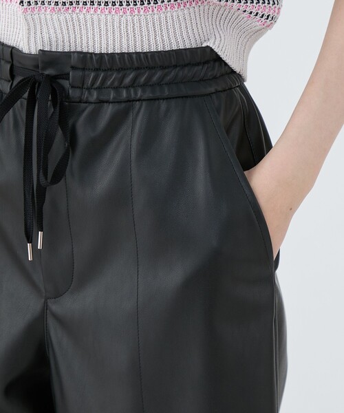 MACPHEE（マカフィー） ハーフパンツ パンツ レザーライク ハーフ