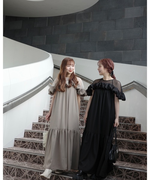 【 jumelle 】sheer docking opオケージョン　ワンピース jumelle ワンピース 「結婚式/オケージョン」sheer docking op