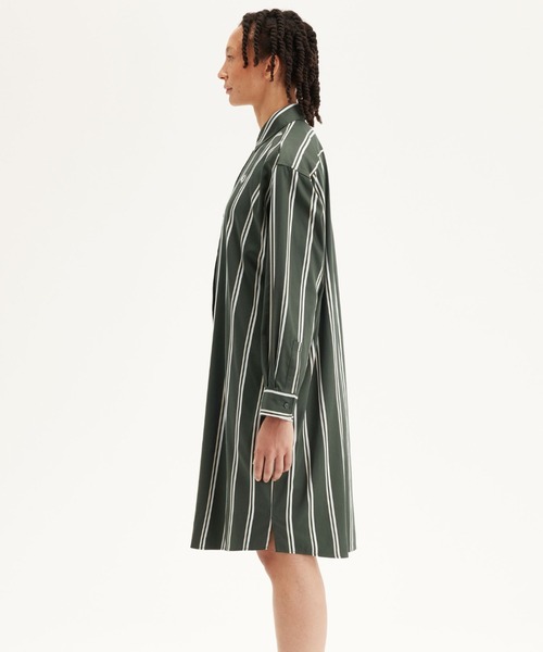 FRED PERRYフレッドペリー　 ストライプ シャツワンピース 10 FRED PERRY シャツワンピース Striped Shirt Dress／ストライプ