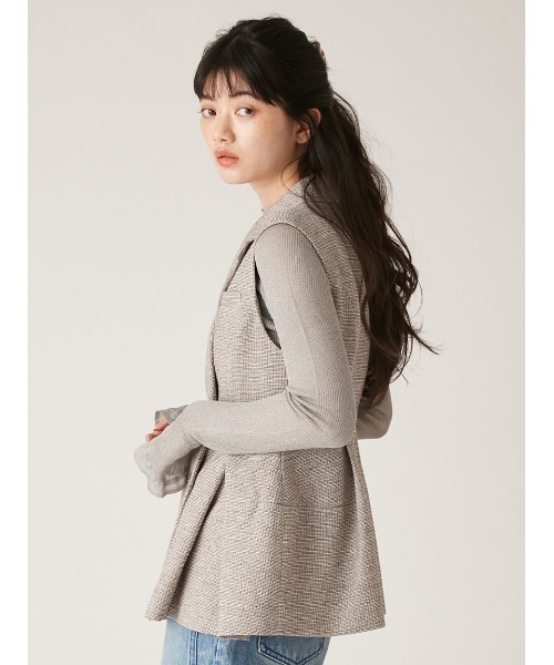 LILYBROWN ベスト ジレ ペプラムジレ アイボリー LILY BROWN ベスト ジレ ペプラムジレ レディース : ZOZOTOWN