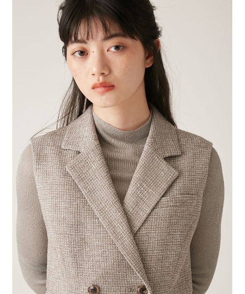LILY BROWN ベスト ジレ ペプラムジレ レディース : ZOZOTOWN