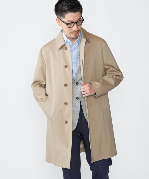 シップス　ステンカラーコート メンズ　ブラウン/ベージュ　Ｓ SHIPS 「SHIPS」 ステンカラーコート SMALL ベージュ メンズ