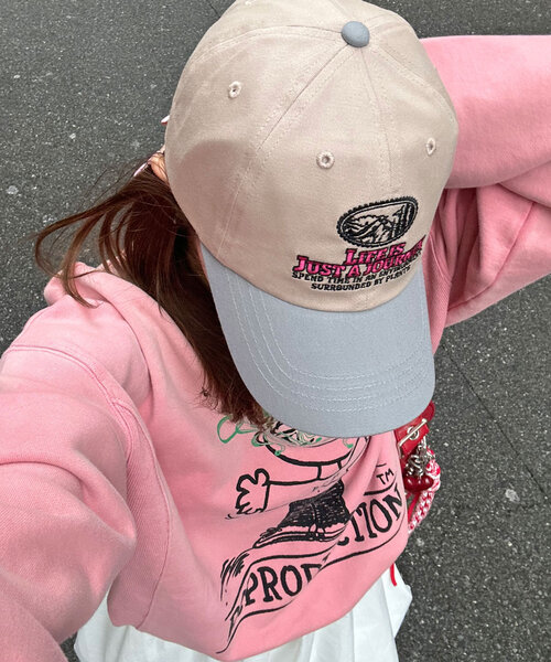 キャップ　レディース　ピンク　しーちゃん CIAOPANIC キャップ 帽子 ジャーニーロゴバイカラーキャップ