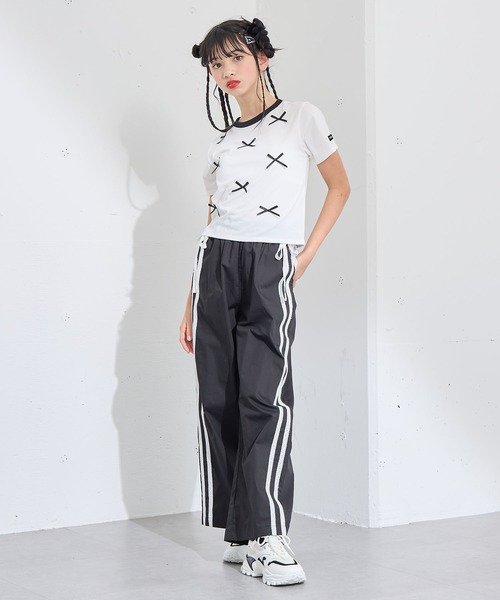 BISKEE パンツ サイドレースリボン ワイドパンツ キッズ 子供服