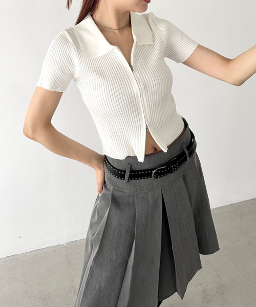 トップス rei0ji COTTON VOILE BACK-SIDE CLOTH STRIPE BLOUSE(XS Off White