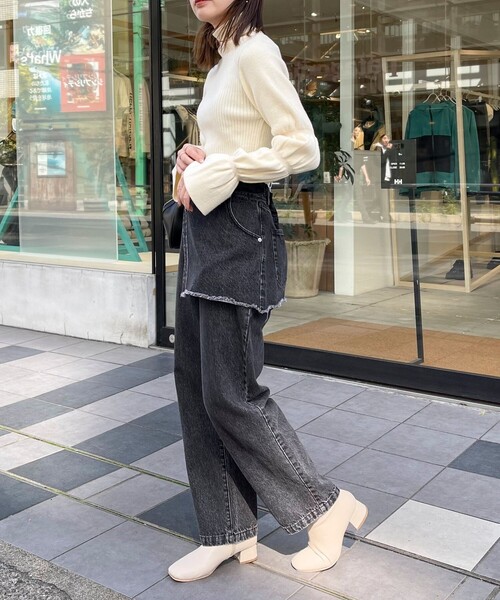 「fredy emue」 タートルネックニット 38 アイボリー レディース_画像4