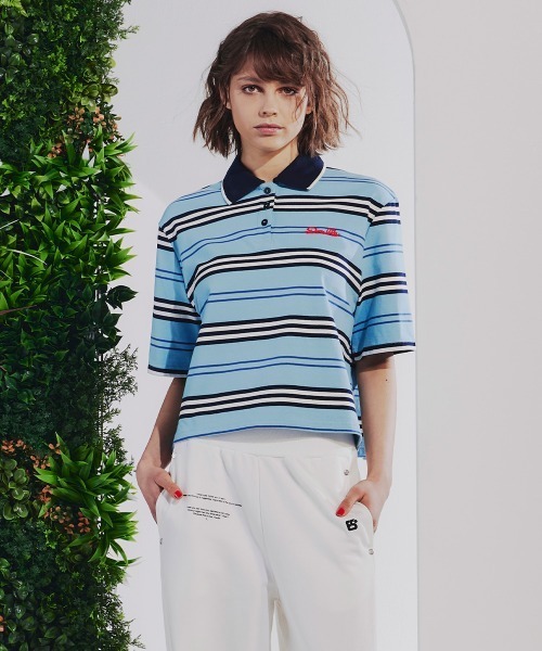 tシャツ ボーダーポロシャツ レディース