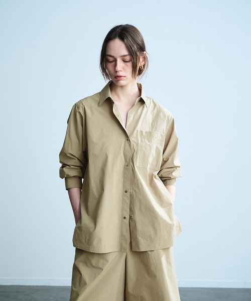 ブラウス シャツ 「ウォーターリぺレント」スナップシャツ レディース
