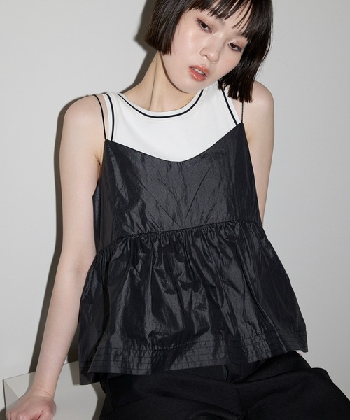 leimn 「サテン風ペプラムキャミ」 レディース : ZOZOTOWN Yahoo!店