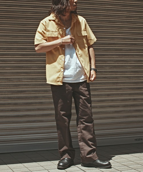 ALL RUNS シャツ Regular collar short sleeve shirt