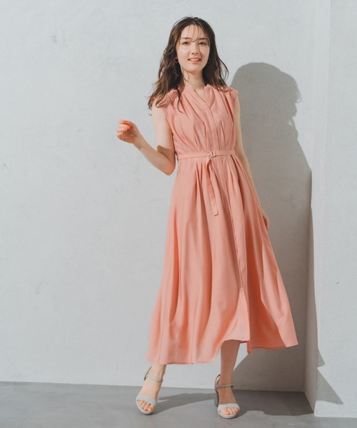MISCH MASCH ワンピース 2025春夏新作 シアーカラーフレンチ