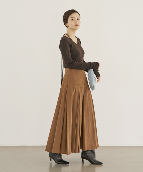 IENA LA BOUCLE 「IENA BOUCLE」 フレアスカート 34 ネイビー
