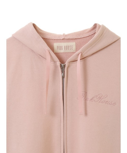 PINK HOUSE ピンクハウス　ジップパーカー‼️ PINK HOUSE 「PINK HOUSE」 ジップアップパーカー フリー ピンク