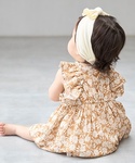 ベビー服 ロンパース 「リンク」花柄シャーリン...の詳細画像1