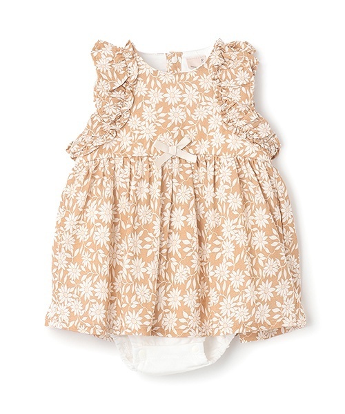 petit main ベビー服 ロンパース 「リンク」花柄シャーリング