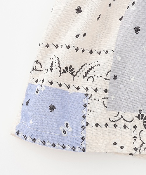 petit main ベビー服 ロンパース 「リンク」花柄シャーリング