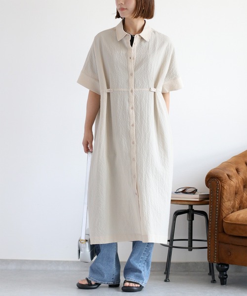 オシャレ セットアップ シャツ ワンピース cepo シャツワンピース 「セットアップ対応」速乾&涼感