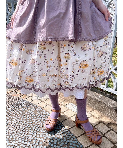 PINK HOUSEフラワープリントスカート PINK HOUSE スカート フラワーゼリープリントスカート